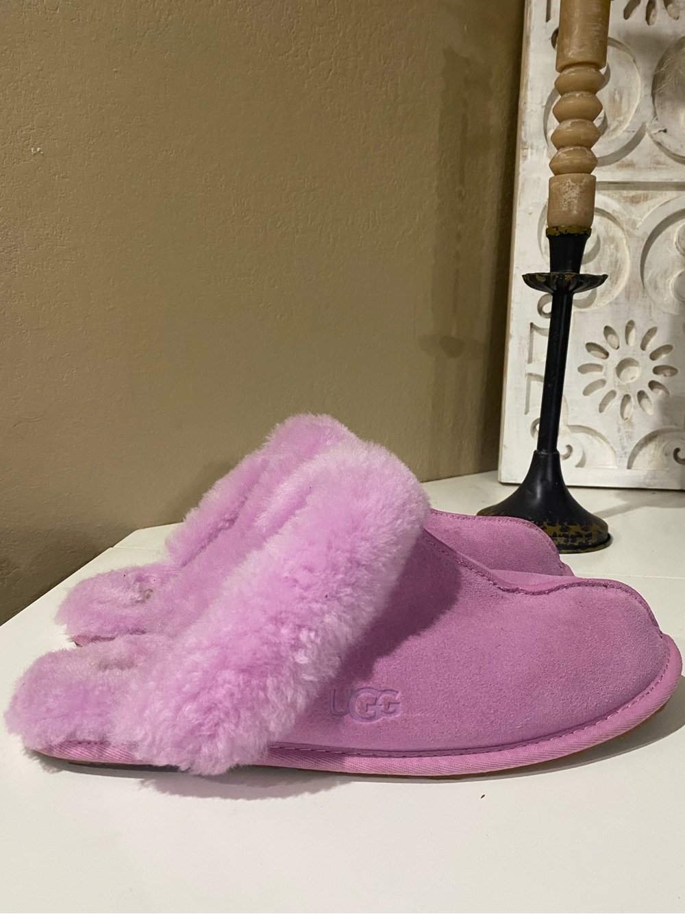 UGG Lavender pink  Plush Shearling Slip-Ins